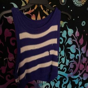 White and blue stripped tank top